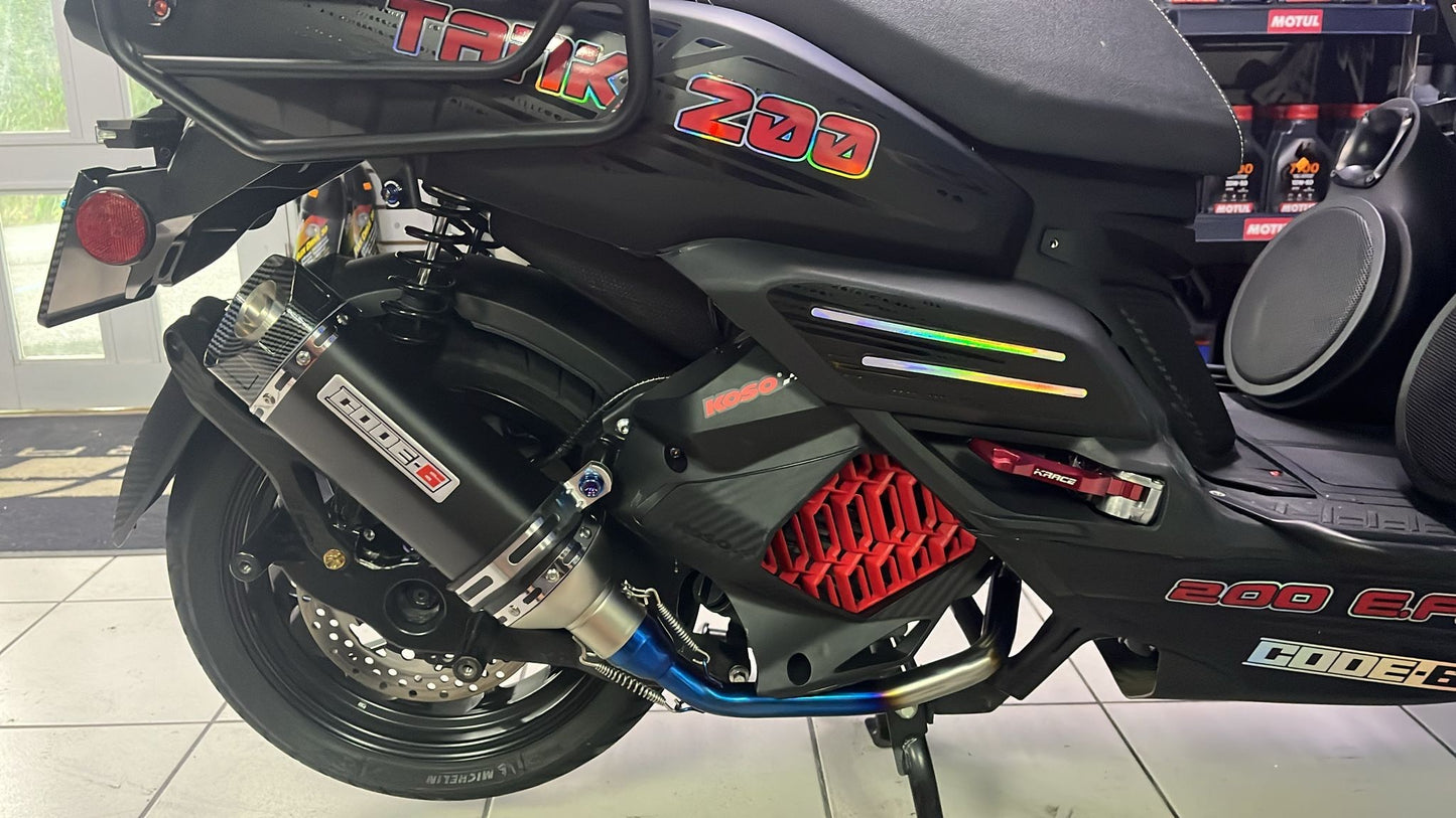 Scooter Tank 200 efi /GY6 CODE-6 Exhaust System