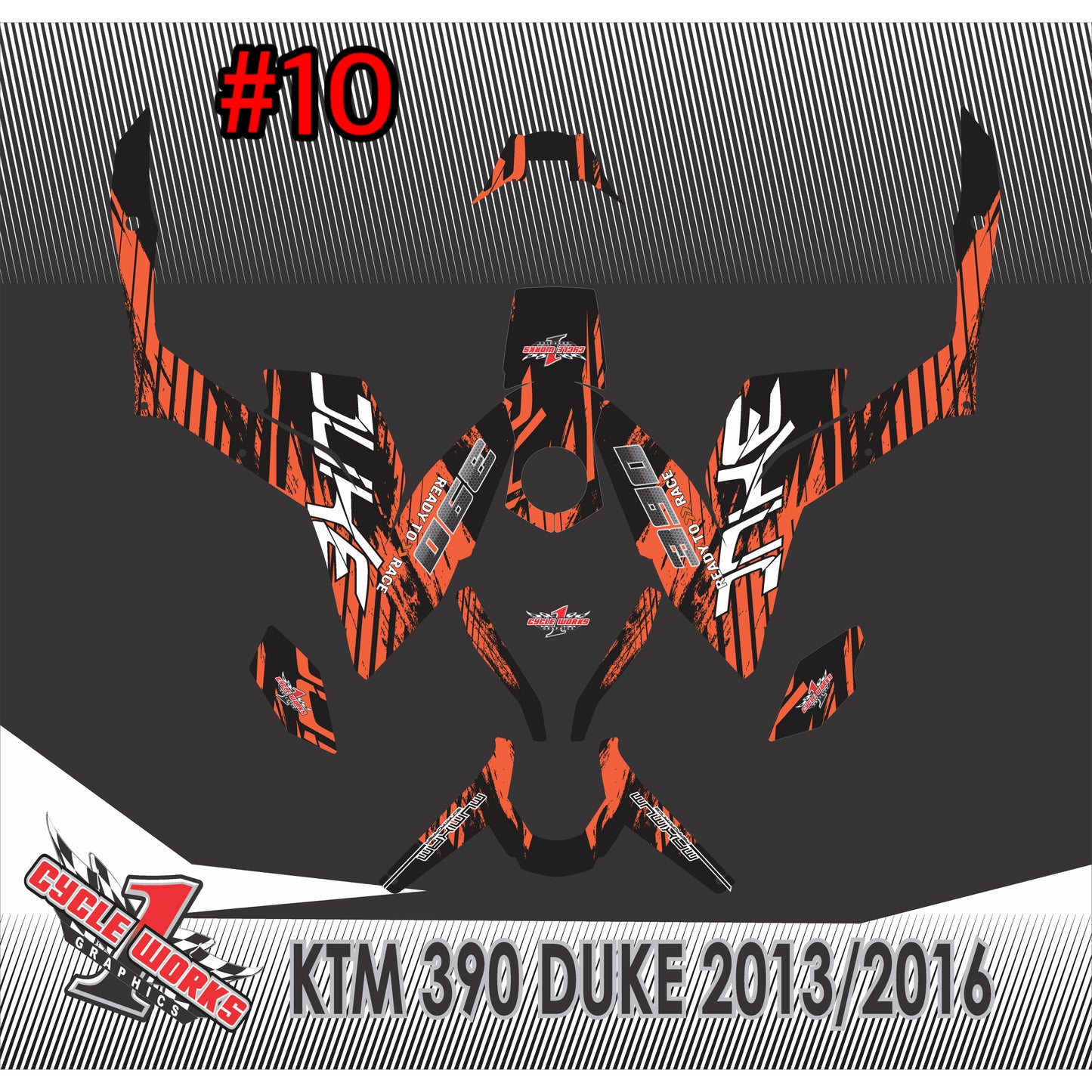 Ktm 390 duke graphic kit 13-2016